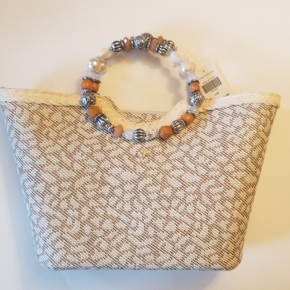 New Boutique Round Handle Bead Handbag